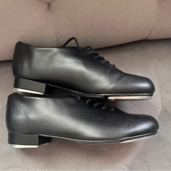 Capezio tic tap toe tap shoes Oxford lace up black size 4 rn #63356 - Picture 3 of 11